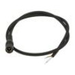 Kabel 1x0,5mm2 vodiče,DC 5,5/2,1 zásuvka přímý černá 0,5m