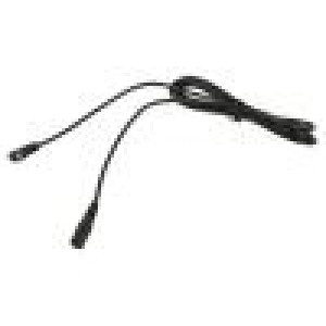 Kabel 1x0,5mm2 DC 5,5/2,5 zástrčka,DC 5,5/2,5 zásuvka úhlový