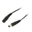 Cable DC 5,5/2,1 plug,DC 5,5/2,5 plug straight 0.5mm2 black