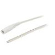 Cable wires,DC 5,5/2,1 socket straight 0.35mm2 white 1.5m