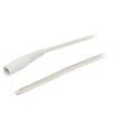 Kabel 2x0,35mm2 vodiče,DC 5,5/2,1 zásuvka přímý bílá 1,5m