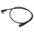 Cable DC 5,5/2,1 socket,DC 5,5/2,5 plug angled 0.5mm2 black