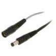Kabel 2x0,5mm2 DC 5,5/2,1 zástrčka,DC 5,5/2,1 zásuvka přímý