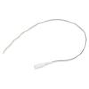 Cable wires,DC 5,5/2,1 socket straight 0.5mm2 white 0.5m