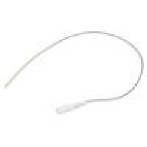 Kabel 2x0,5mm2 vodiče,DC 5,5/2,1 zásuvka přímý bílá 0,5m