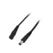 Kabel 2x0,5mm2 DC 5,5/2,5 zástrčka,DC 5,5/2,5 zásuvka přímý