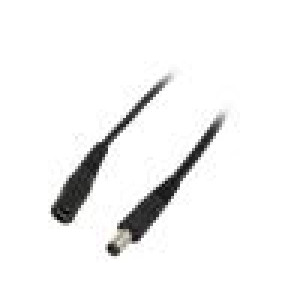 Kabel 2x0,5mm2 DC 5,5/2,5 zástrčka,DC 5,5/2,5 zásuvka přímý