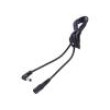 Cable DC 5,5/2,5 plug,DC 5,5/2,5 socket angled 1mm2 black 2m