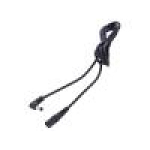 Kabel 1x1mm2 DC 5,5/2,5 zástrčka,DC 5,5/2,5 zásuvka úhlový