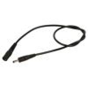 Kabel 1x0,5mm2 DC 5,5/2,1 zástrčka,DC 5,5/2,1 zásuvka přímý