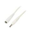Cable DC 3,5/1,3 plug,DC 5,5/2,1 socket straight 1mm2 white