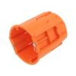 Enclosure: back box Ø: 80mm Z: 81mm polypropylene deep orange