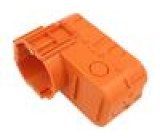 Enclosure: back box 68mm polypropylene orange