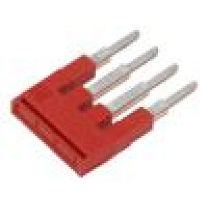 Comb bridge ways: 4 red Width: 4mm UL94V-0