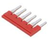 Comb bridge ways: 6 red Width: 6mm UL94V-0