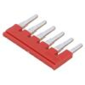 Comb bridge ways: 6 red Width: 6mm UL94V-0