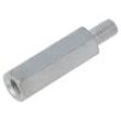 Screwed spacer sleeve 30mm Int.thread: M6 Ext.thread: M6