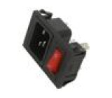 Connector: AC supply socket male 16A 250VAC IEC 60320 C20 (I)