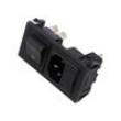 Connector: AC supply socket male 10A 250VAC IEC 60320 C14 (E)