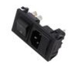 Connector: AC supply socket male 10A 250VAC IEC 60320 C14 (E)