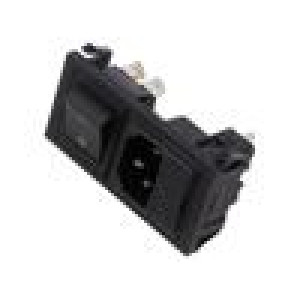 Connector: AC supply socket male 10A 250VAC IEC 60320 C14 (E)
