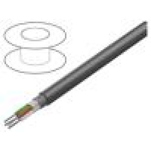 Wire Xtra Guard® 1 4x22AWG PVC dark grey 300V 30.5m 100ft