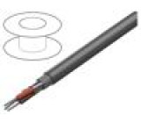 Wire Xtra Guard® 1 3x22AWG PVC dark grey 300V 305m 1000ft