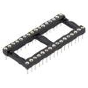 16+16 Pos. Female DIL Vertical Throughboard IC Socket