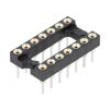 7+7 Pos. Female DIL Vertical Throughboard IC Socket