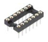 7+7 Pos. Female DIL Vertical Throughboard IC Socket