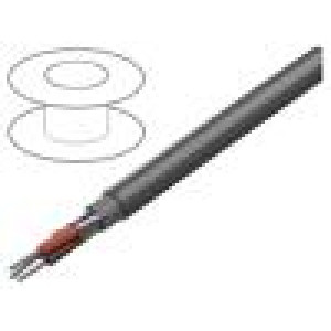 Wire Xtra Guard® 1 3x22AWG PVC dark grey 300V 30.5m 100ft