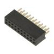 10+10 Pos. Female DIL Vertical Throughboard Conn.