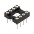 4+4 Pos. Female DIL Vertical Throughboard IC Socket