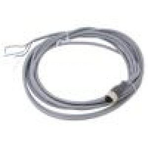 Connection lead M12 PIN: 4 straight 5m plug 250VAC 3A 300VDC