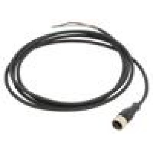 Kabel: pro snímače/automatizaci UNF 1/2-20 PIN: 3 přímý 2m