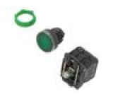 Switch: push-button 22mm Stabl.pos: 1 NC + NO green LED 24V