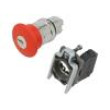 Switch: emergency stop 22mm Stabl.pos: 2 NC red none IP66
