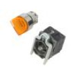 Switch: rotary 22mm Stabl.pos: 2 NC + NO orange LED 24V IP66