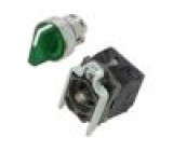 Switch: rotary 22mm Stabl.pos: 3 NC + NO green LED 230V IP66