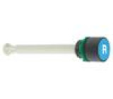 Switch: push-button 22mm Stabl.pos: 1 blue none IP66 flat