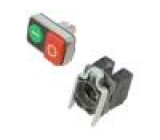 Switch: double 22mm Stabl.pos: 1 NC + NO green/red none IP66