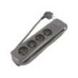 Extension lead Sockets: 4 grey 3x1,5mm2 1.8m 16A