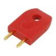 Male Insulated 5.08mm Shorting Link Red