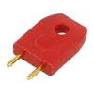Male Insulated 5.08mm Shorting Link Red