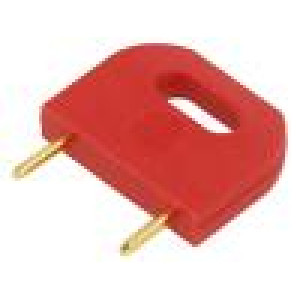 Male Insulated 10.16mm Shorting Link Red