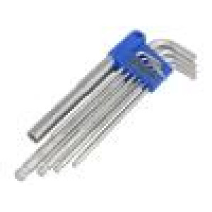 A SET OF ALLEN KEYS WITH AN EXTENSION 9 pcs. 1120M - HEX WIT