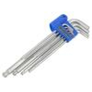 HEX SET 9 pcs. 1120M - HEX WITH BALL EXTRA LONG 1.5 - 10mm