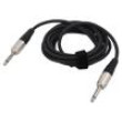 Kabel Jack 6,3mm 2pin zástrčka,z obou stran 3m černá 0,25mm2