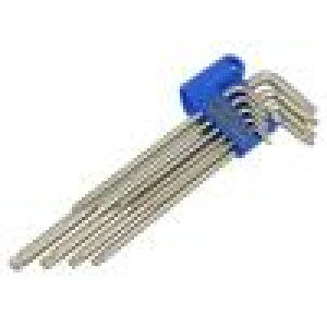 HEX SET 9 pcs. 1127 - TORX WITH HOLE EXTRA LONG T10 - T50