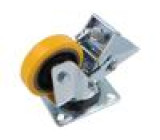 Pojezdové kolo Ø: 80mm W: 20mm H: 118mm otočné s brzdou 150kg